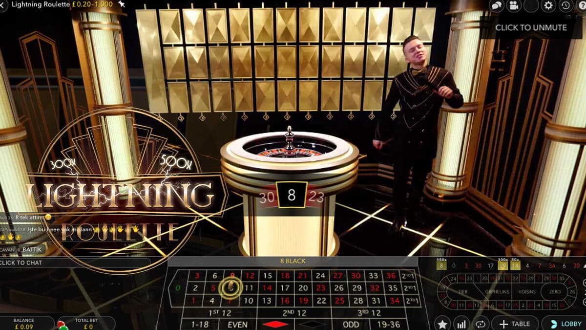 Lightning Roulette Screen 1